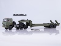 Коллекционная масштабная модель 1:43 КамАЗ-65225 с полуприцепом-танковозом ЧМЗАП-5247Г (Start Scale Models)